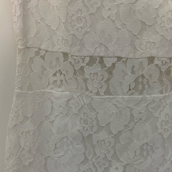 NWOT Aqua for Bloomingdales white lace bodycon S - Picture 2 of 5